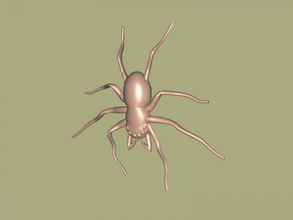 hanging spider free 3d model - download stl file Toys Animals wall figure 3d print model - Mito3D