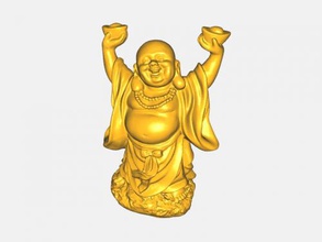 happy buddha obj art sculpture 3d print model - Mito3D
