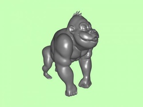 happy gorilla free 3d model - download stl file Toys Animals big cheerful monkey 3d print model - Mito3D