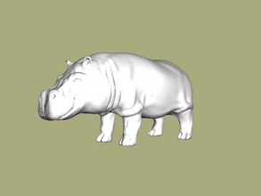 happy hippo obj toys animals 3d print model - Mito3D