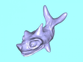 happy shark free 3d model - download stl file Toys Animals figure joyful fish 3d print model - Mito3D