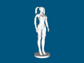 harley quinn statue jouets dessins animés 3d print model - Mito3D