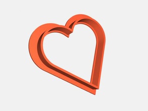 heart cookie cutter home kitchen 3d print model - Mito3D