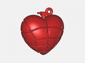 heart grenade fashion accessories 3d print model - Mito3D