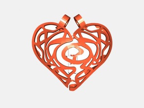 kalp kolye desenler moda süsler 3d print model - Mito3D
