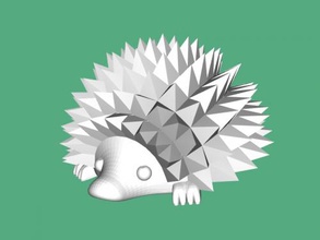 hedgehog free 3d model - download stl file Toys Animals low poly 3d print model - Mito3D