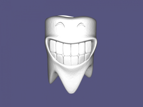 heerful tooth free 3d model - download stl file Home Bathroom smiling toothbrush holder 3D print model - Mito3D