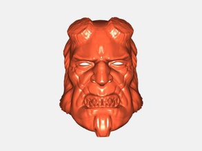 hellboy mask fashion ornaments 3d print model - Mito3D