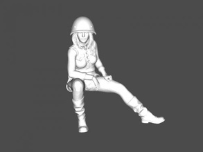 helmet girl free 3d model - download stl file Toys People beautiful armed 3d print model - Mito3D