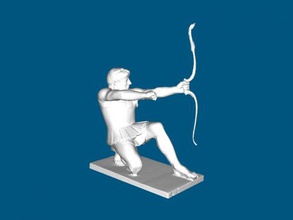 heracles archer free 3d model - download stl file Art Sculpture temple aphaia aegina 3d print model - Mito3D