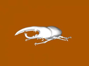 hercules beetle free 3d model - download stl file Toys Animals big horn 3d print model - Mito3D