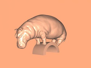 hippo gratuit modèle 3d - téléchargement de fichier stl Les jouets Animaux big gracieux animal 3d print model - Mito3D