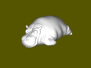 hippo resting toys animals 3d print model - Mito3D