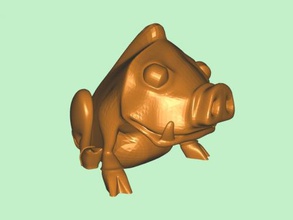 hog free 3d model - download stl file Toys Animals funny wild boar 3d print model - Mito3D