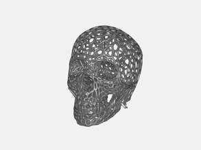 holey skull art sculpture 3d print model - Mito3D