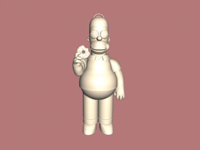 homero simpson rosquilla juguetes caricaturas 3d print model - Mito3D