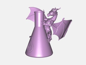 horned dragon toys animals 3d print model - Mito3D