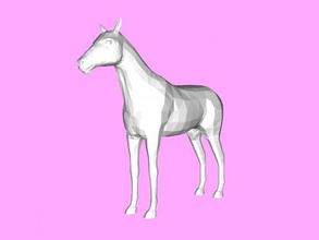 horse base obj toys animals 3d print model - Mito3D