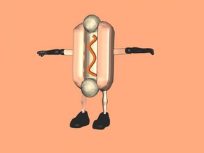 hotdog suit free 3d model - download obj file Toys People funny sausage 3d print model - Mito3D