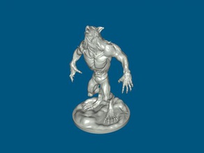 howling werewolf toys people 3d print model - Mito3D