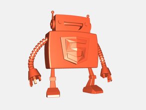 html 5 robot gratuita modello 3d - scaricare il file stl I giocattoli Macchine logo 3d print model - Mito3D