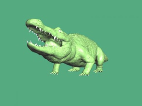 riesige Krokodil Kostenlose 3d-Modell - download obj-Datei Spielzeug Tiere echte monster 3d print model - Mito3D