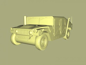 hummer free 3d model - download stl file Toys Machinery most famous army jeep 3d print model - Mito3D