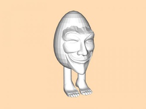 humpty dumpty gratuita modello 3d - scaricare il file stl I giocattoli cartoni animati uovo anonima maschera 3d print model - Mito3D