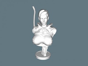 hunter busto libre modelo 3d - descargar archivo stl Art Escultura de la chica hermosa 3d print model - Mito3D
