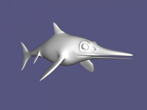 ichthyosaur free 3d model - download stl file Toys Animals ancient inhabitant water world 3d print model - Mito3D