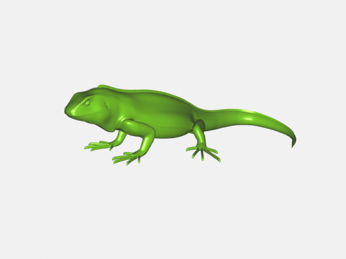 iguana Kostenlose 3d-Modell - download-stl-Datei Spielzeug Tiere schöne grüne leguan stl-Datei 3D print model - Mito3D