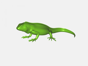 iguana free 3d model - download stl file Toys Animals beautiful green 3d print model - Mito3D