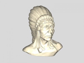 indian free 3d model - download stl file Art Sculpture native american bust stl file  3d print model - Mito3D