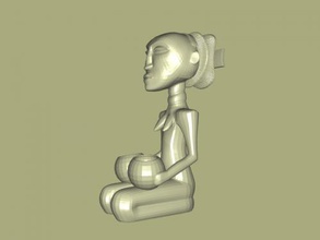 indian statue free 3d model - download obj file Art Sculpture ancient deity 3d print model - Mito3D