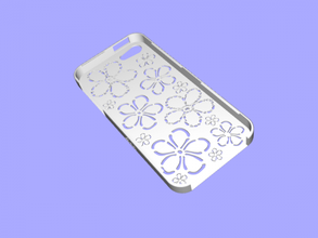 caso iphone 5 gratis 3d modello - download file stl Gadget I telefoni fiori di 3d print model - Mito3D