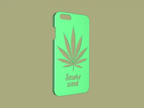 iphone 6 fumée cannabis cas gaine gadgets téléphone 3D print model - Mito3D