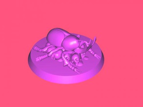scarabée irisé gratuit modèle 3d - téléchargement de fichier stl Les jouets Animaux figurine beetle crânes 3d print model - Mito3D