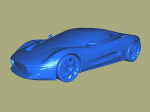 jaguar c-x75 free 3d model - download stl file Toys Machinery hybrid-electric 2-seat concept car 3d print model - Mito3D