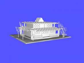 giappone house gratuita modello 3d - scaricare il file stl Art Architettura tradizionale giapponese edificio 3d print model - Mito3D