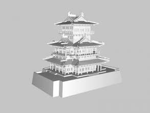 japanese mansion art architecture 3d print model - Mito3D