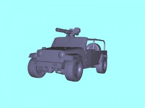 jeep machine gun 3d sem modelo - download de arquivo stl Brinquedos De máquinas carro pistoleiros 3d print model - Mito3D