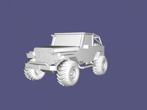 jeep wrangler free 3d model - download obj file Toys Machinery american off-road vehicle 3d print model - Mito3D