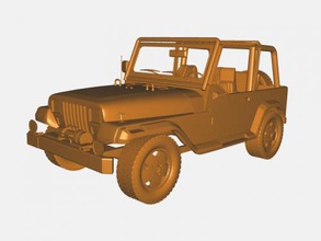 jeep wrangler Kostenlose 3d-Modell - download-stl-Datei Spielzeug Maschinen off-road-Fahrzeug chrysler stl-Datei 3d print model - Mito3D