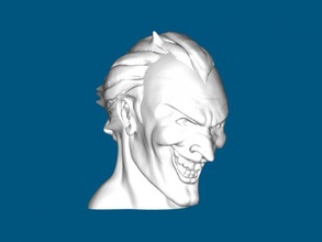 joker kopf kunst skulptur 3d print model - Mito3D