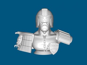 judge dredd free 3d model - download stl file Art Sculpture bust famous policeman 3d print model - Mito3D