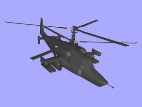 ka-50 free 3d model - download obj file Toys Machinery black shark russian attack helicopter 3d print model - Mito3D