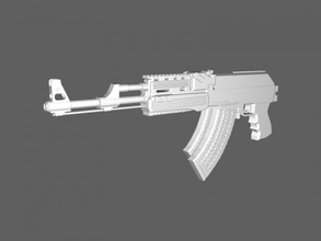 kalashnikov assalto rifle estoque brinquedos arma 3d print model - Mito3D