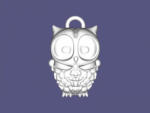 keychain owl obj toys animals 3d print model - Mito3D