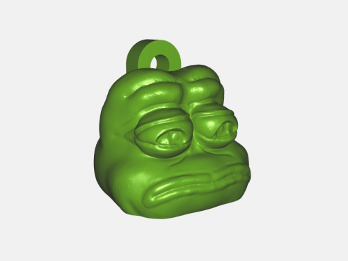 keychain pepe free 3d model - download stl file Fashion Accessories head sad frog 3D print model - Mito3D
