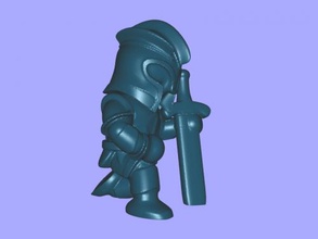 knight kneeling free 3d model - download stl file Toys People obeisance 3d print model - Mito3D